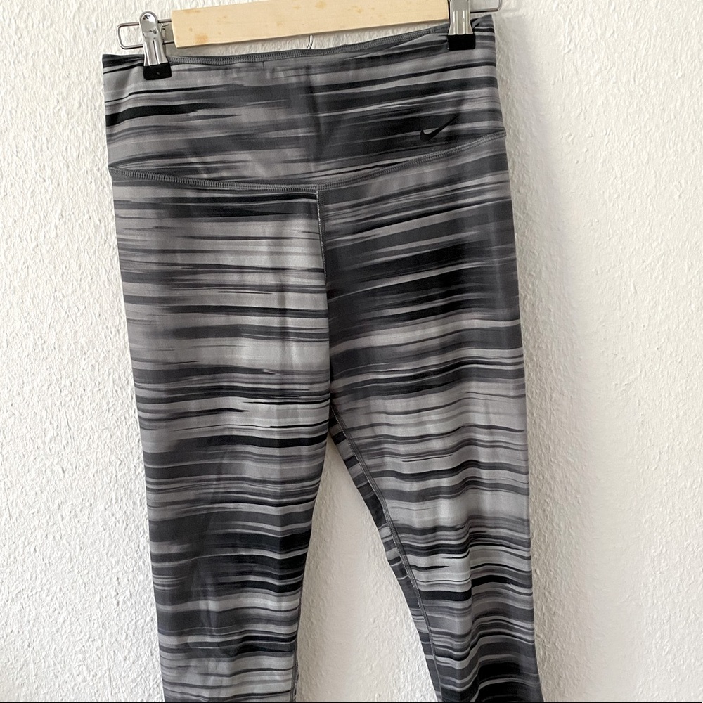 Nike Dri-fit capris with hidden key pocket inside waistband